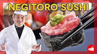 How to make SUSHI at Home  Negitoro Sushi Tuna amp Salmon [upl. by Ennovehc]