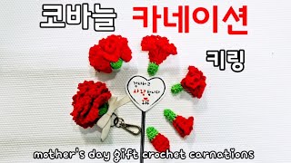 세상에이런일이 방송코바늘 카네이션 만들기코바늘 카네이션 키링crochet carnations keyring어버이날스승의날세상에이런일이 [upl. by Karalynn]