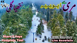 MURREE GPO To Nathia Gali  Ayubia chairlift Live snowfalls Tour’s 3 Day Complete Details video [upl. by Eceined650]