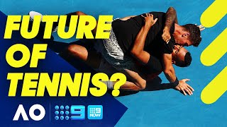 Crowd lap up Kyrgios and Kokkinakis after they book doubles final spot  Australian Open 2022 [upl. by Otaner]