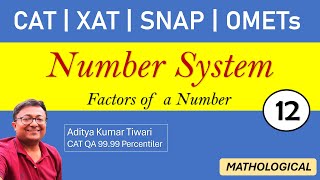 Numbers 12  Factors 10  Number System  CAT 2024 QUANT  Quantitative Aptitude [upl. by Babbie]