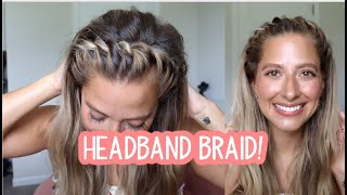 HOW TO EASY TWISTED HEADBAND BRAID  SHORT MEDIUM amp LONG HAIRSTYLE [upl. by Maibach]