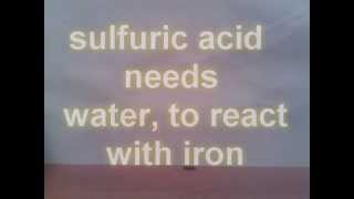 Reaction Of Sulphuric Acid With Iron [upl. by Dorotea884]