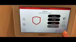 Not Ready Alarm Red Bar Honeywell 6290W Touchscreen Keypad Security Help [upl. by Okimuy559]