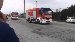 INCENDIO A CASTELFRANCO VENETO VIGILI DEL FUOCO 2015 [upl. by Ahsiekit]