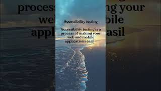 Accessibility testing  manual testing  Types of testing Automation testing  interview QampA for QA [upl. by Niar]