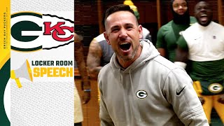 Packers celebrate Sunday Night Football win over Chiefs  Locker Room Speech [upl. by Akimal]