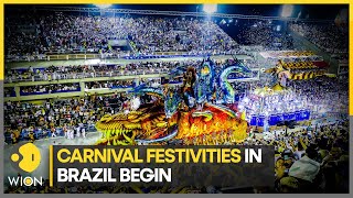 Hundreds throng Rio De Janeiro carnival festivities in Brazil begin  Latest World News  WION [upl. by Aihsotal436]