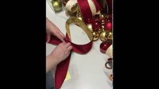 Making a Christmas Bow  Part 1 [upl. by Layney143]