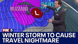 Bomb cyclone expected to cause travel nightmare across DC region ahead of Christmas weekend [upl. by Iviv]