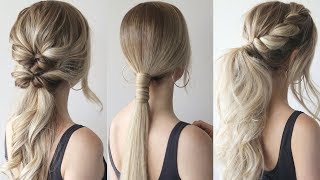 HOW TO EASY PONYTAILS  Perfect Prom Hairstyles [upl. by Levenson576]