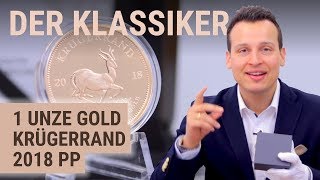 1 Unze Gold Krügerrand 2018 PP 🔱 Auflage 1000 Goldmünzen im Etui [upl. by Paik47]