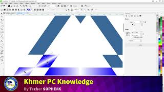 លំហាត់ទី៣ How to create Logo in Corel draw By Khmer PC Knowledge Speak Khmer [upl. by Noneek]