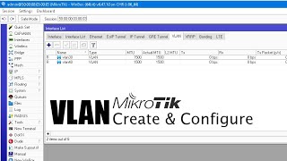 Mikrotik VLAN  Create and Configure  VLAN IP DHCP NAT [upl. by Hsirap33]