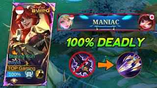 LAYLA GUIDE TO DESTROY META ROGER IN SOLO RANK 100 deadly Build Top Global Layla 2024  Mlbb [upl. by Ymme]