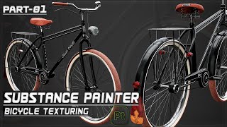 Substance Painter Tutorial  How to Texturing Bicycle  PART01 [upl. by Wetzell399]