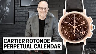 Unveiling Elegance Cartier Rotonde Perpetual Calendar Chronograph Rose Gold Review  SwissWatchExpo [upl. by Eisen522]