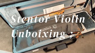 입문용중급용 바이올린 추천 언박싱 영상  Stentor Violin 1550 Unboxing [upl. by Sirtimid]