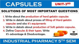 Capsules  ImpQue Solutions  Hard Gelatin Capsules Shell  Filling  Soft gelatin Production [upl. by Desirea]