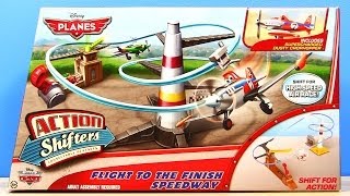 Disney Planes Flight To The Finish Speedway 2014 Action Shifters Mattel Race PlaySet [upl. by Ericka]