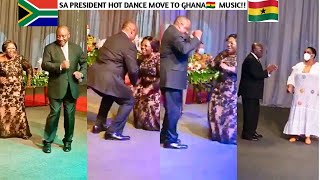 SEE HOT🔥 DANCE MOVEs OF SOUTH Africa🇿🇦 PRESIDENT To GHANAIAN🇬🇭 MUSIC IN GhanaGhana vs South Africa [upl. by Balliett]