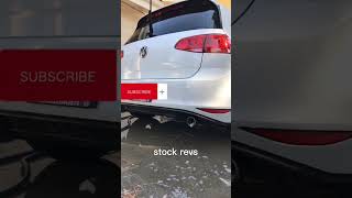 2017 GTI XForce exhaust comparison stock vs catback vs turboback [upl. by Airdnax976]