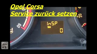 Opel Corsa D 13 CDTI Service reset Inspektion Intervall zurücksetzen [upl. by Sessylu]