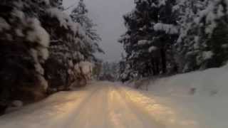 Forester night drive in deep snow [upl. by Beret]