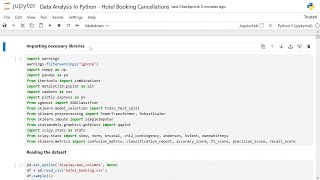 Data Analysis In Python  Hotel Booking Cancellations  Data Analysis Projects [upl. by Nairot]