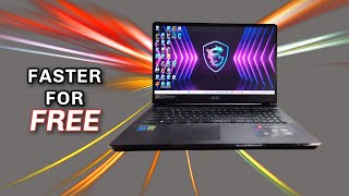 How to SPEED up your MSI Laptop for FREE [upl. by Ingvar]