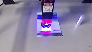 Lunyee 80W diode laser engraving on aluminum [upl. by Tahpos]