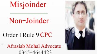 44 Misjoinder and NonJoinder in CPC  Order I  AIBE Previous paper MCQs [upl. by Neelak135]