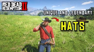 RDR2  6 Unique amp Legendary Hats that you can collect as Arthur 🎩 [upl. by Sinnal]