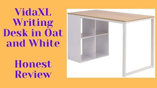 VidaXL desk review  Writing Desk  Oak and White [upl. by Adnahsar]