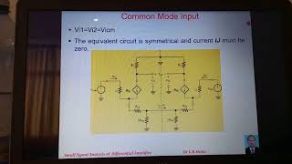 Small Signal Analysis of Differential Amplifier [upl. by Yrogreg836]