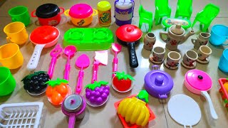 DIY Cute Satisfying Unboxing With Plastic Kitchen Set Show l Mini Kitchen Play Tiny Kitchen Sanrio [upl. by Ynnahc352]