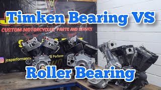 Harley Bearing Timken Conversion VS Roller Bearing Performance Bagger Dyna FXR FXRT [upl. by Florin]