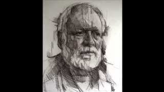 Timelapse Video of artist Colin Davidson drawing poet Michael longley [upl. by Drauode]