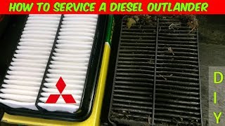 How To Replace The Oil Air amp Fuel Filters in A Mitsubishi Outlander 22 DID [upl. by Suoivatra]