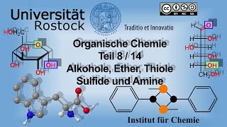 Einführung in die Organische Chemie Teil 8 Alkohole Ether Thiole Sulfide und Amine [upl. by Silverstein912]