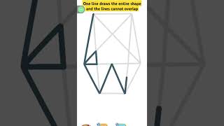 072️⃣❤️ One Line Drawing  Draw the entire shape  Triangle 15 ️⃣  lines cannot overlap [upl. by Lyssa]