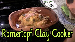 Roast Chicken in a Romertopf Clay Cooker [upl. by Ahsertal72]