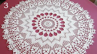 CROCHET Doily Tutorial How to crochet Part 3 [upl. by Anekahs983]