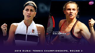 Petra Kvitova vs Katerina Siniakova  2019 Dubai Second Round  WTA Highlights [upl. by Melamie965]