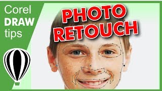 Using Gaussian Blur to retouch a photo in CorelDraw [upl. by Onaled712]