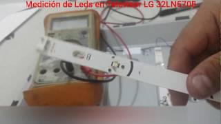 Forma práctica de medir y probar LEDs en barra o regleta de TV televisor LG 32LN570B [upl. by Cassandra402]