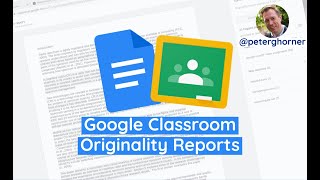 Google Classroom Originality Reports Plagiarism Checker [upl. by Hcurob]