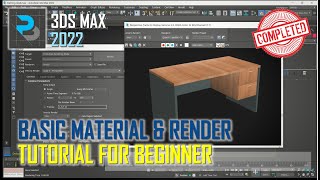 3ds Max 2022 Basic Material And Render Tutorial For Beginner COMPLETE [upl. by Spense]