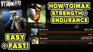 HOW TO GET MAX LEVEL STRENGTH  ENDURANCE SKILLS FAST EASY BEST METHOD  Escape from Tarkov  TweaK [upl. by Hayikaz]