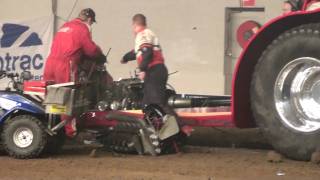 Indoor Tractorpulling Zwolle 2011  Never Satisfied Explodes [upl. by Hubie274]